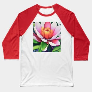 Rainbow Magnolia Blossom Baseball T-Shirt